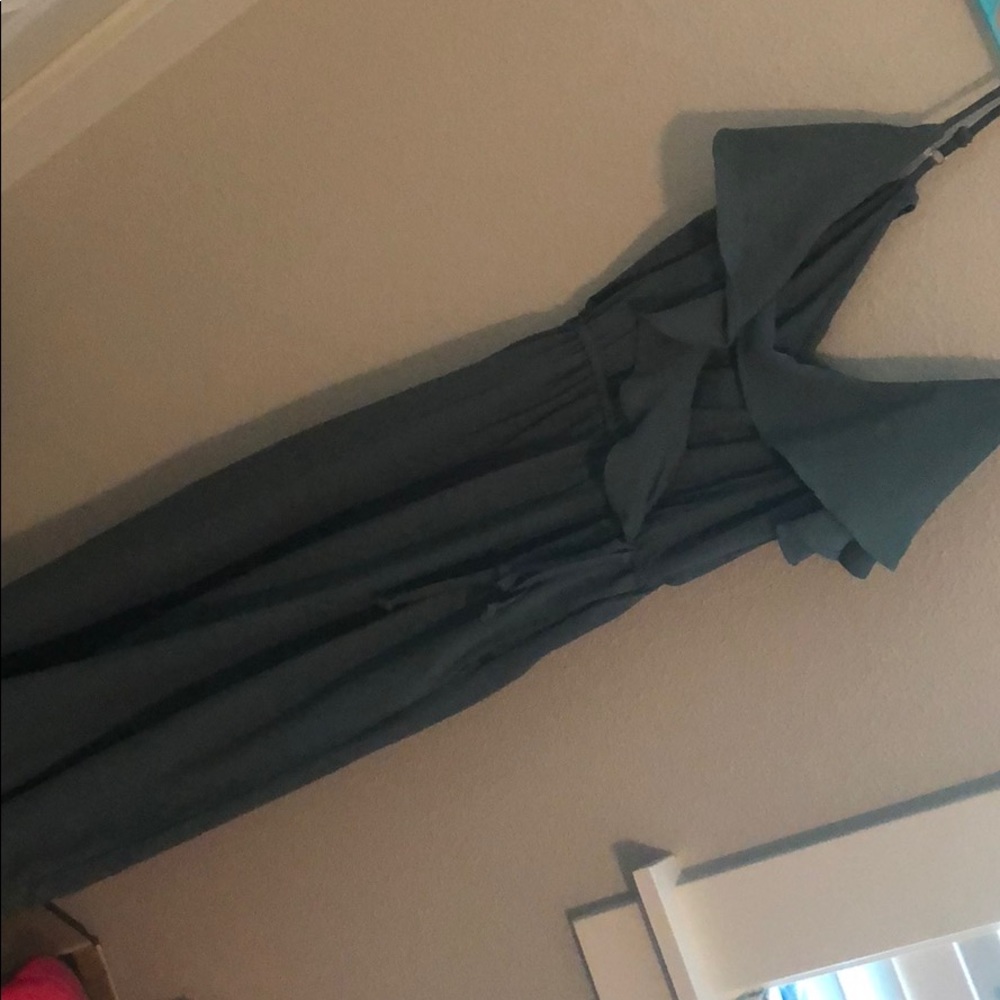 Blueish green long dress